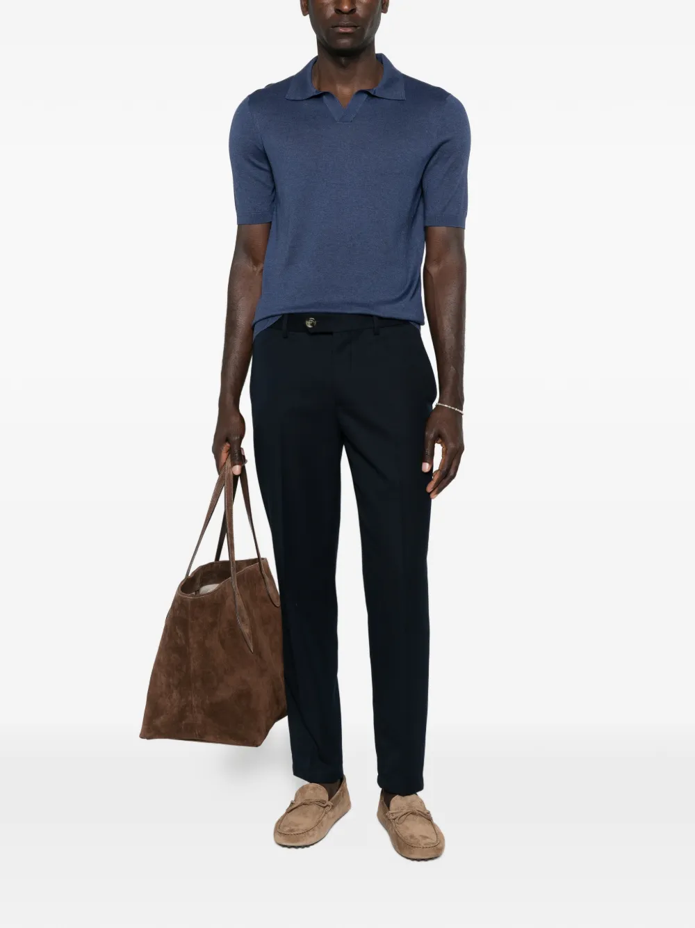 Tagliatore Keith T-shirt Blauw