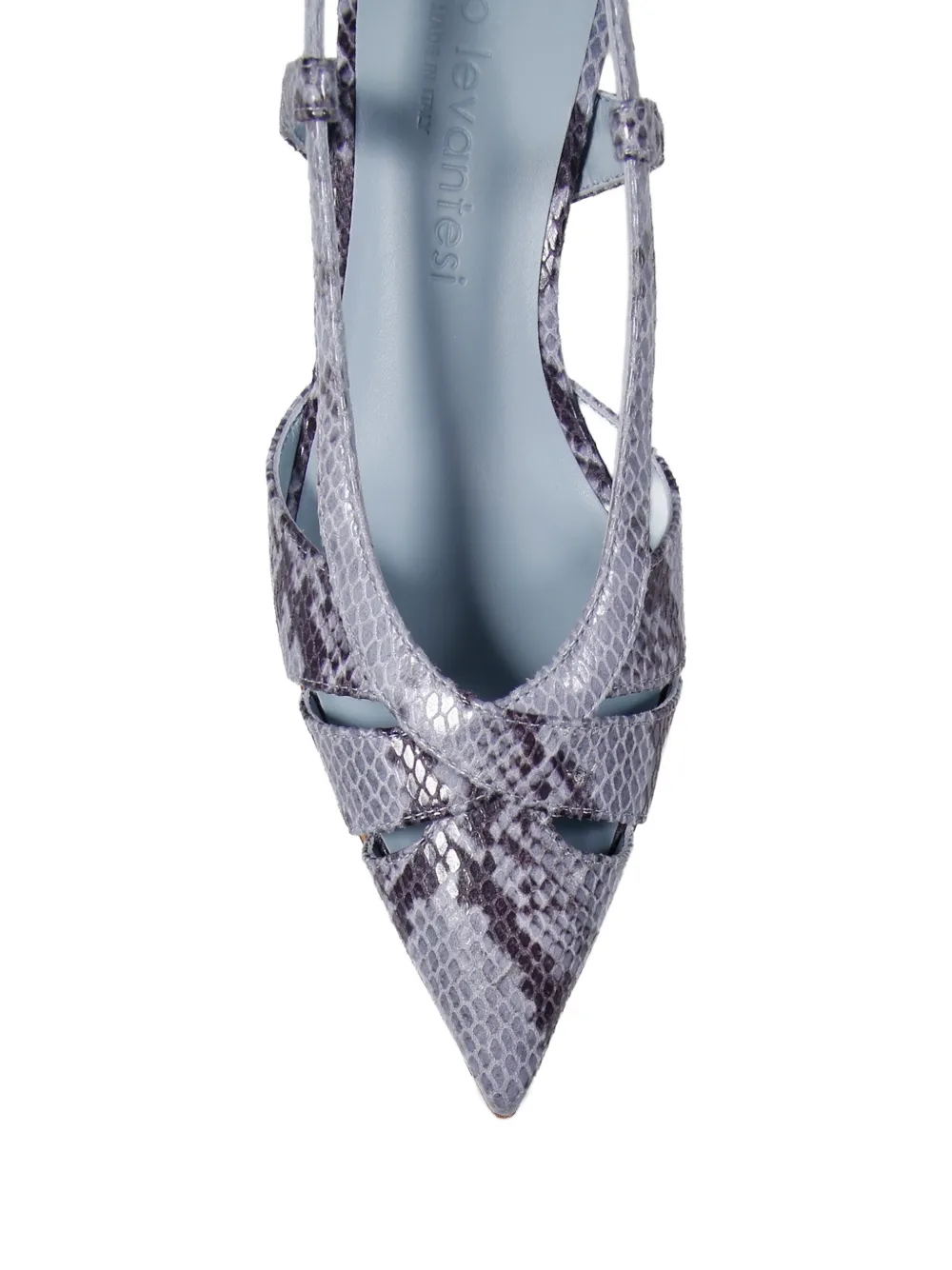Sergio Levantesi cutout strap pumps Blauw