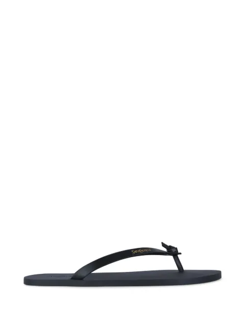 Saint Laurent flip flops con nudo