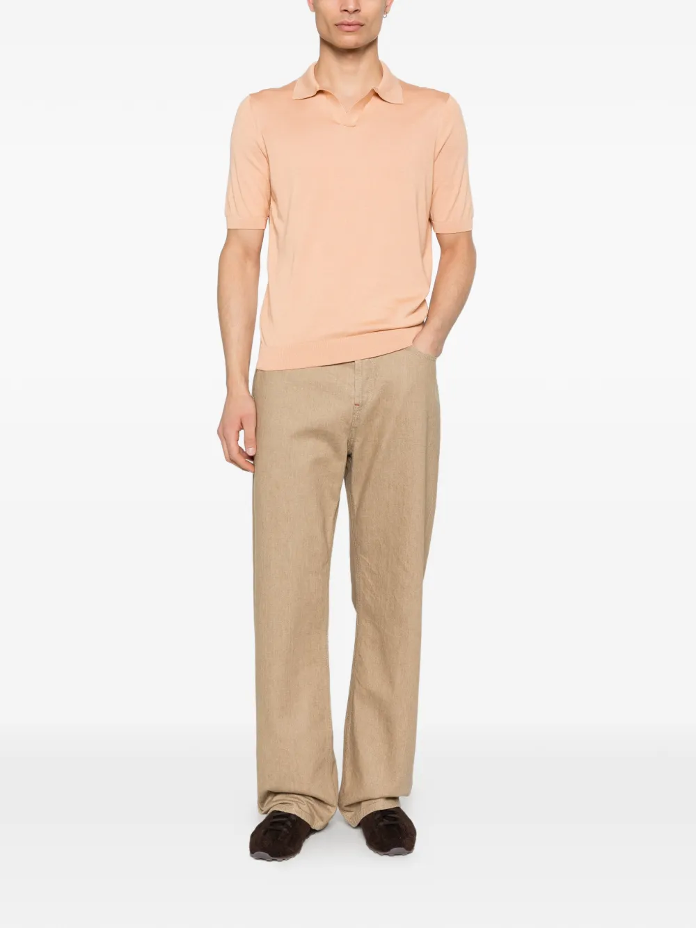 open collar T-Shirt