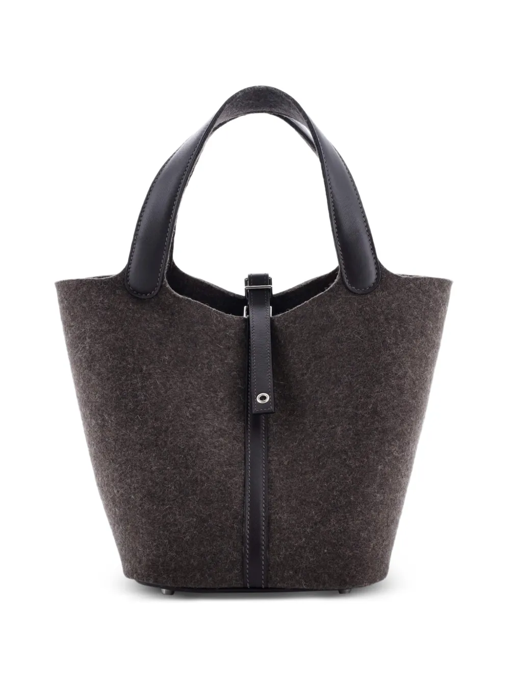 Hermès Pre-Owned Picotin Lock Bag Felt with Leather MM bucket bag - Marrone