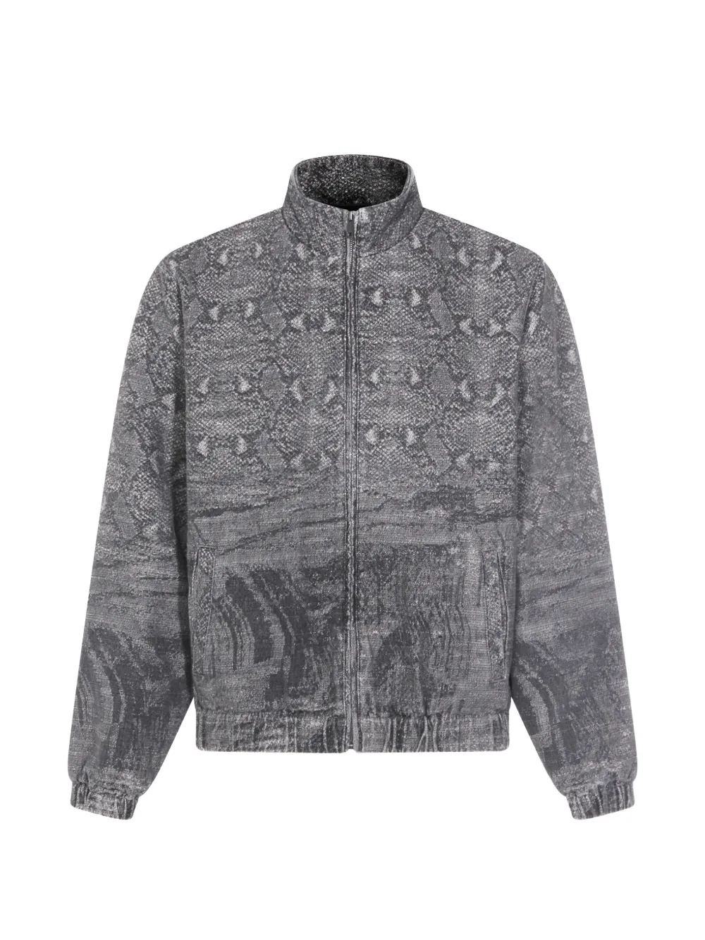 Daily Paper snake zipped jacket - Grigio