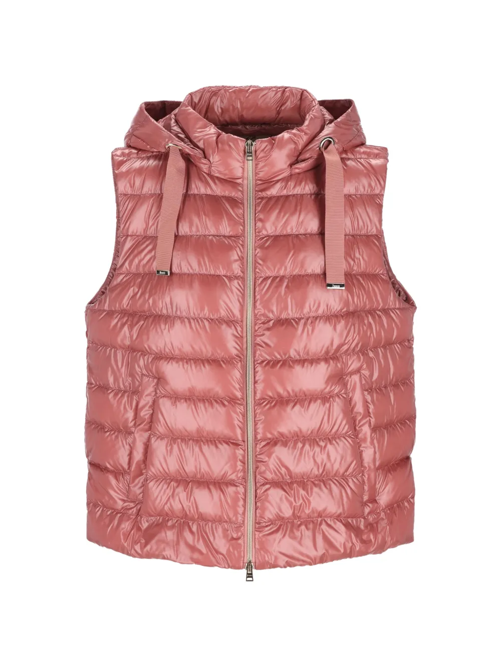Herno hooded down gilet - Rosa
