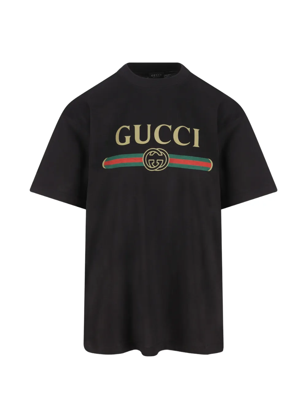 Gucci Cotton Jersey And Silk T-shirt In Black