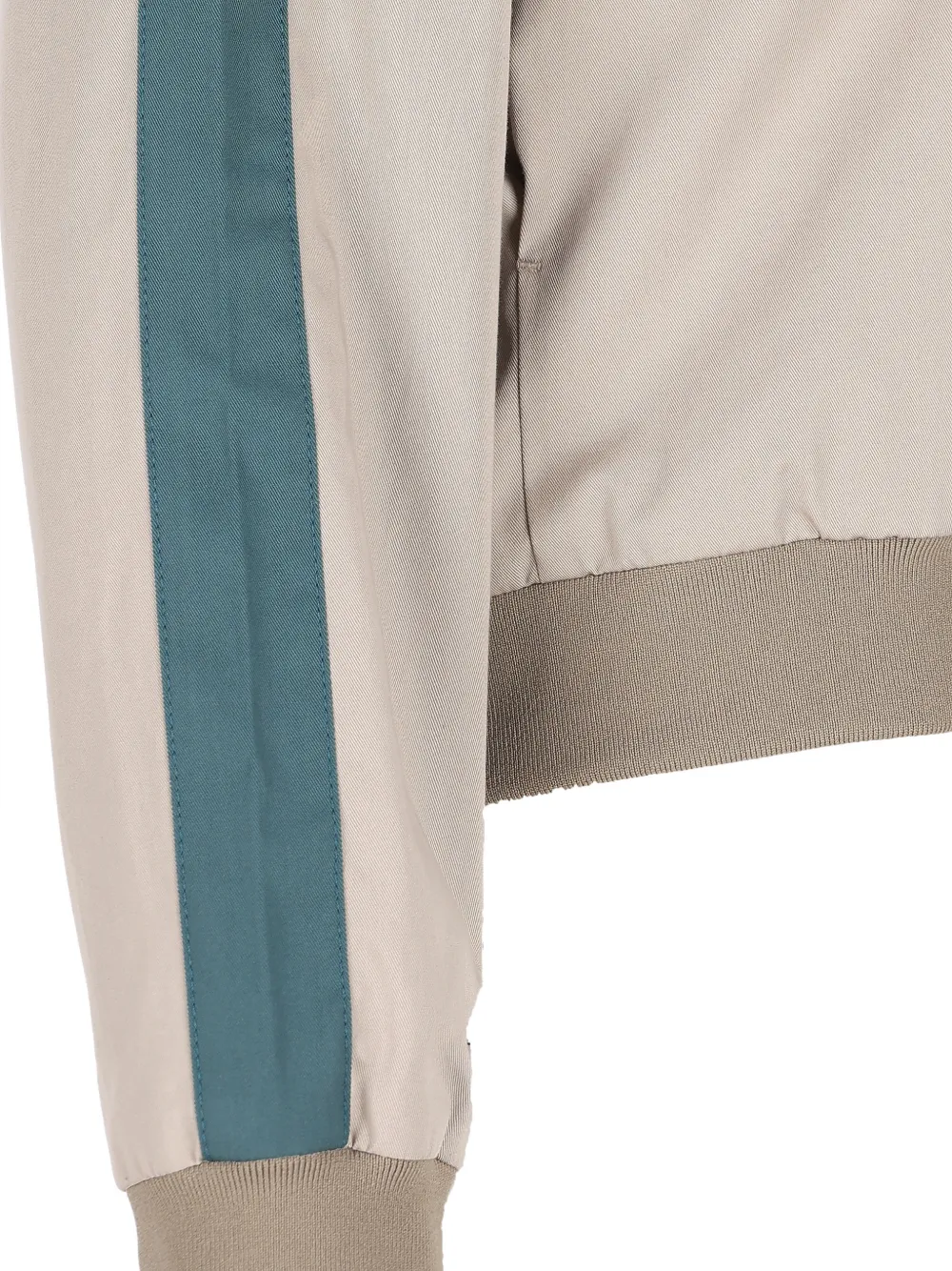 Miu Gestreept jack met logo Beige