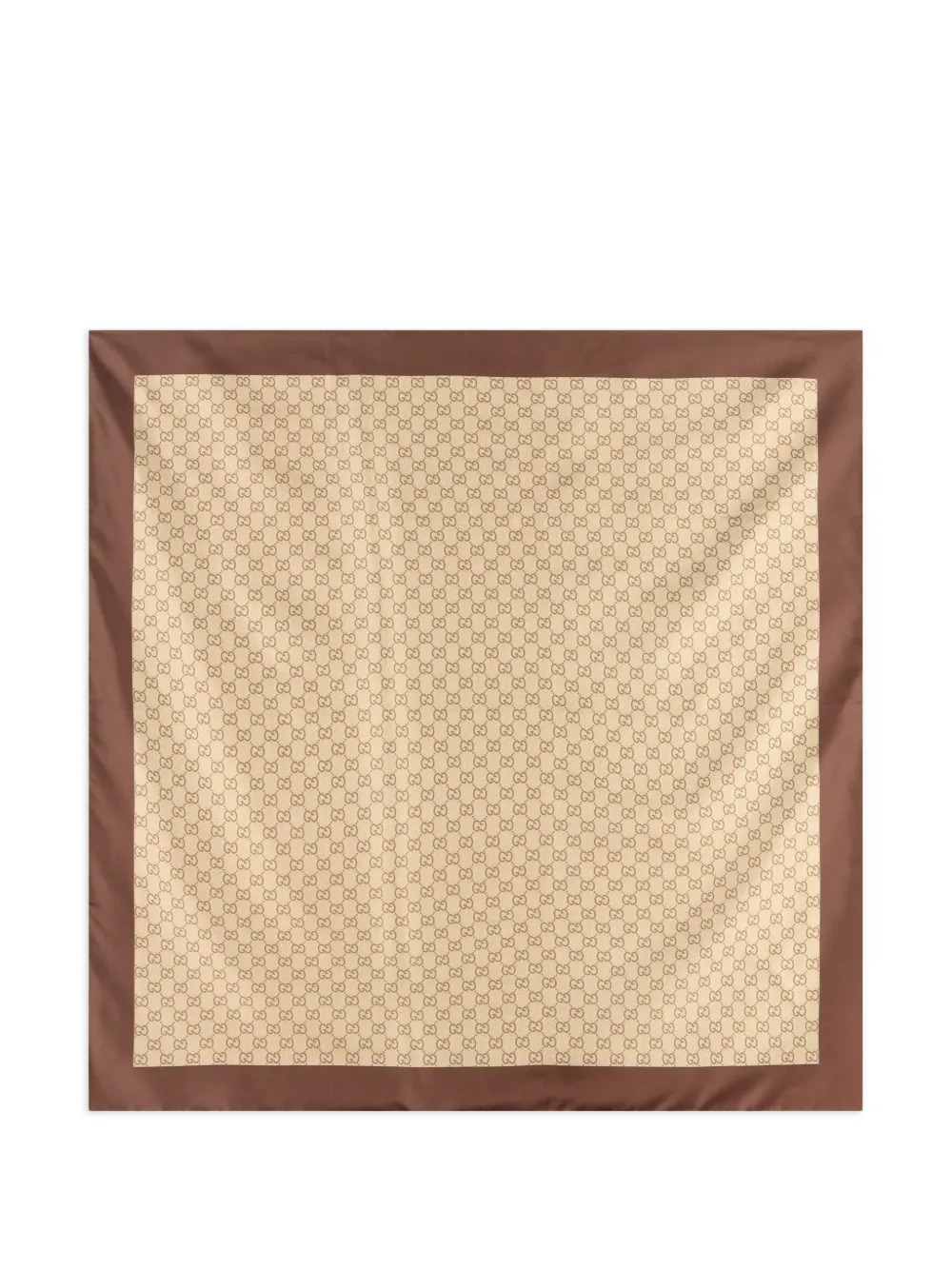 Gucci printed silk twill scarf - Nude