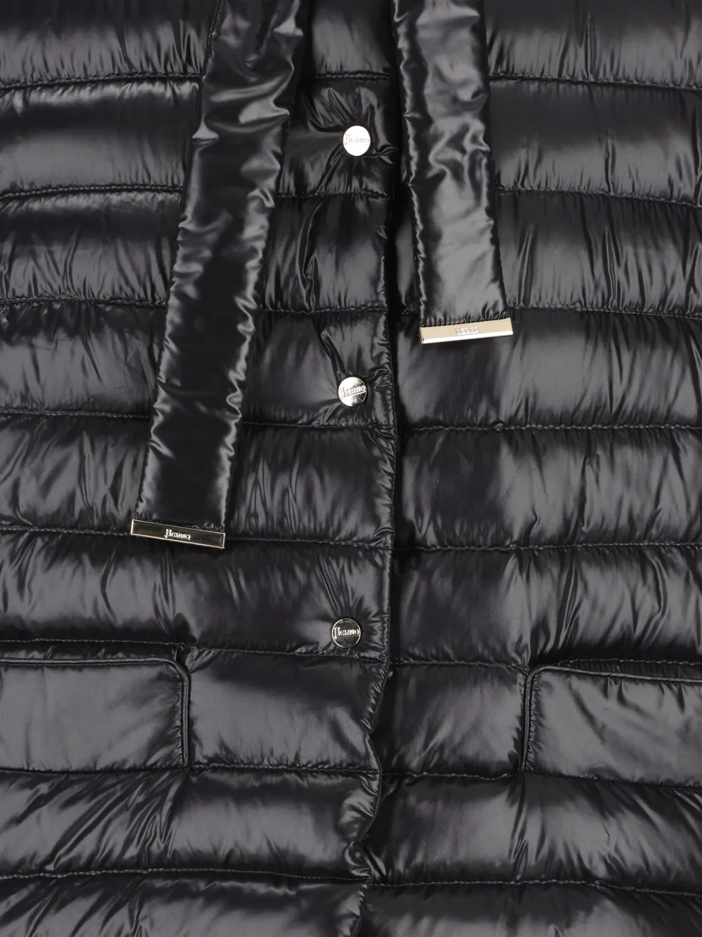  Herno Padded Neck-tie Coat - Black 