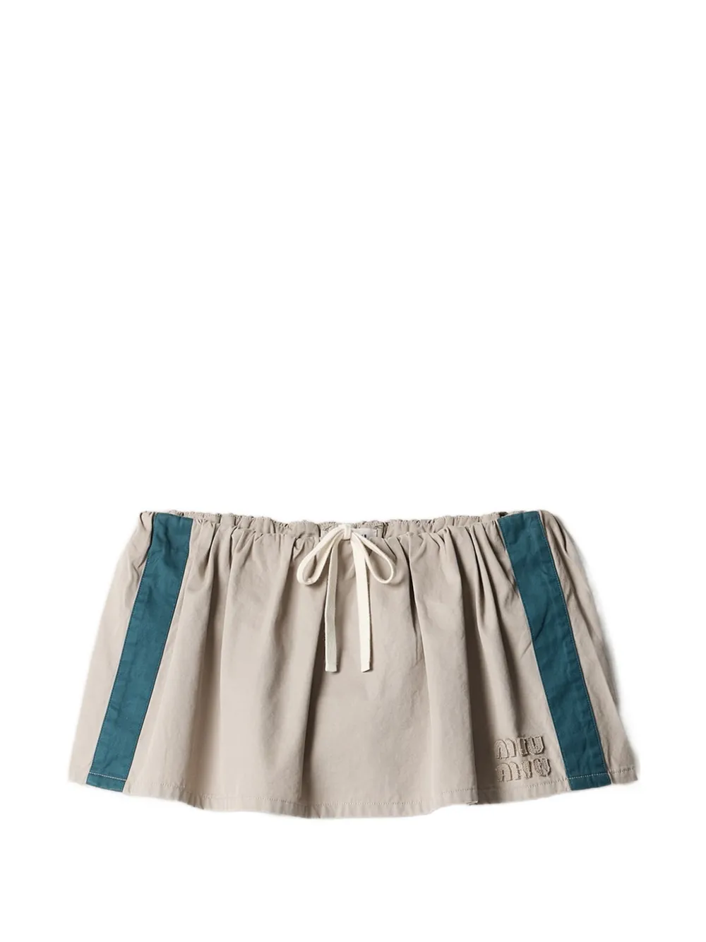 Miu Miu drawstring panel skirt - Nude