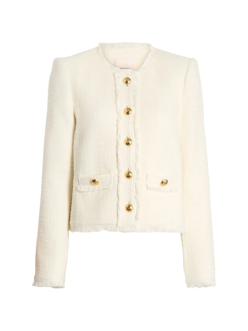 Cinq A Sept Christie fringed button jacket - Toni neutri