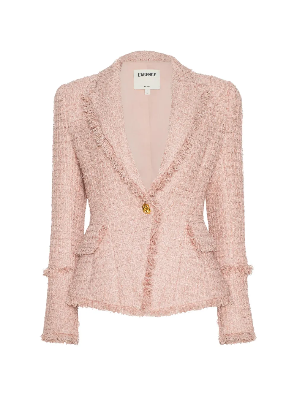 L'Agence Kaisley frayed blazer - Rosa