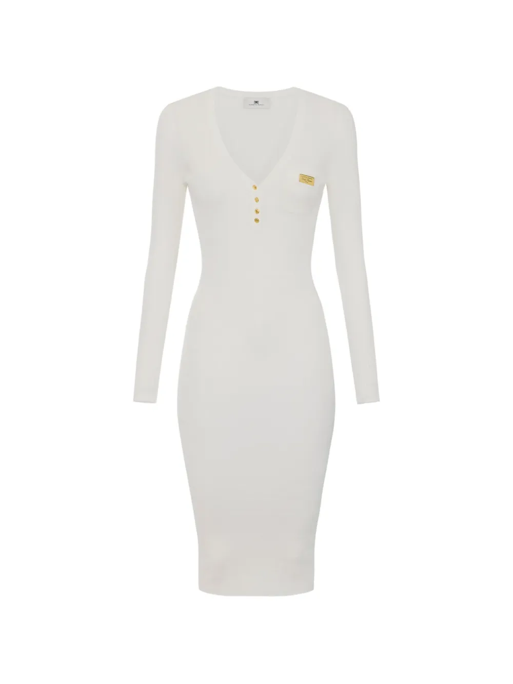 Elisabetta Franchi V-neck midi dress - Bianco
