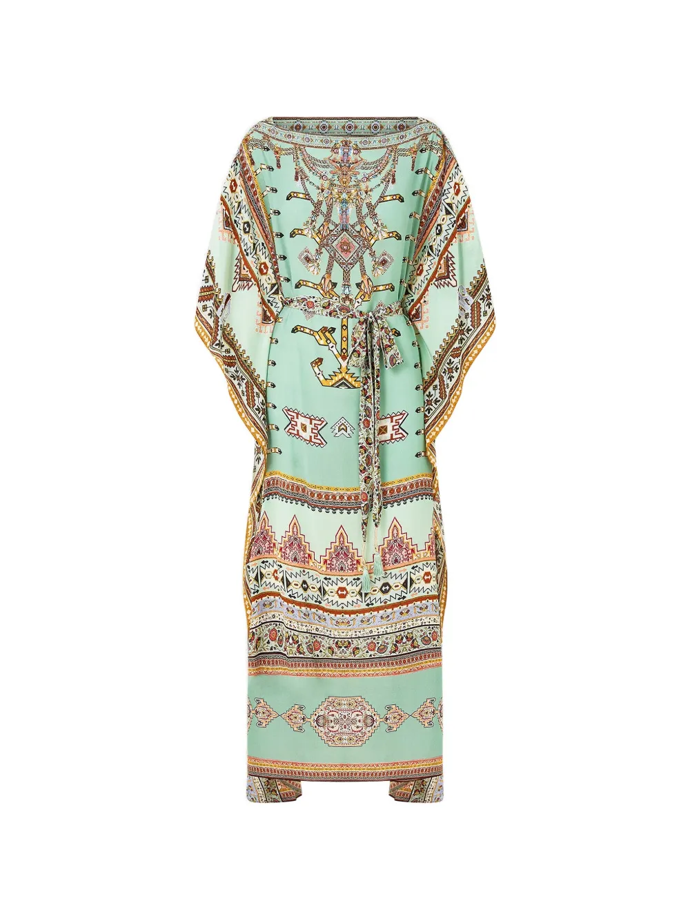 Camilla tie-waist midi dress - Verde