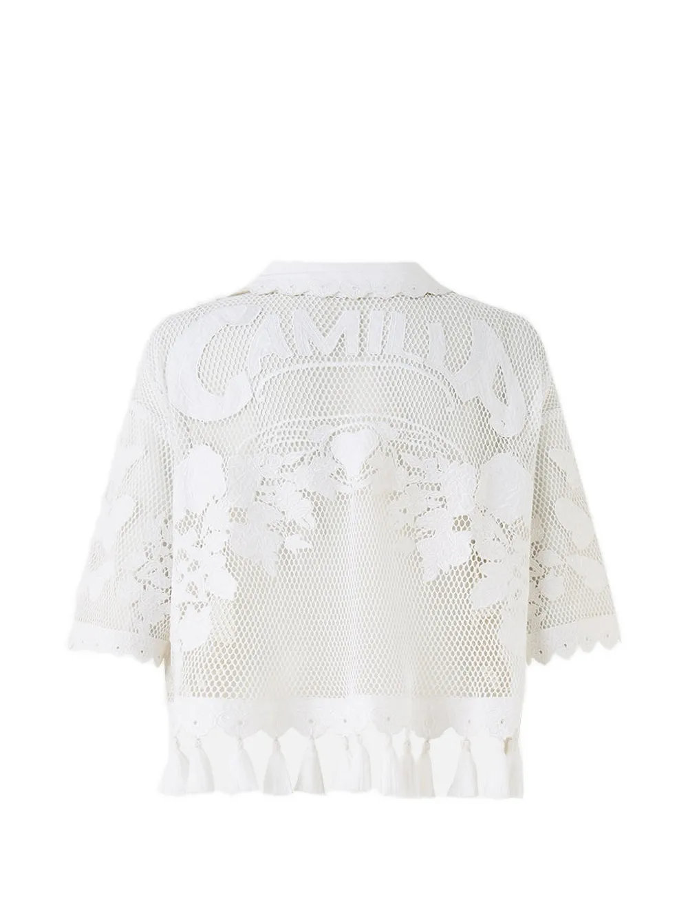 Camilla Cropped Collar Blouse - White 