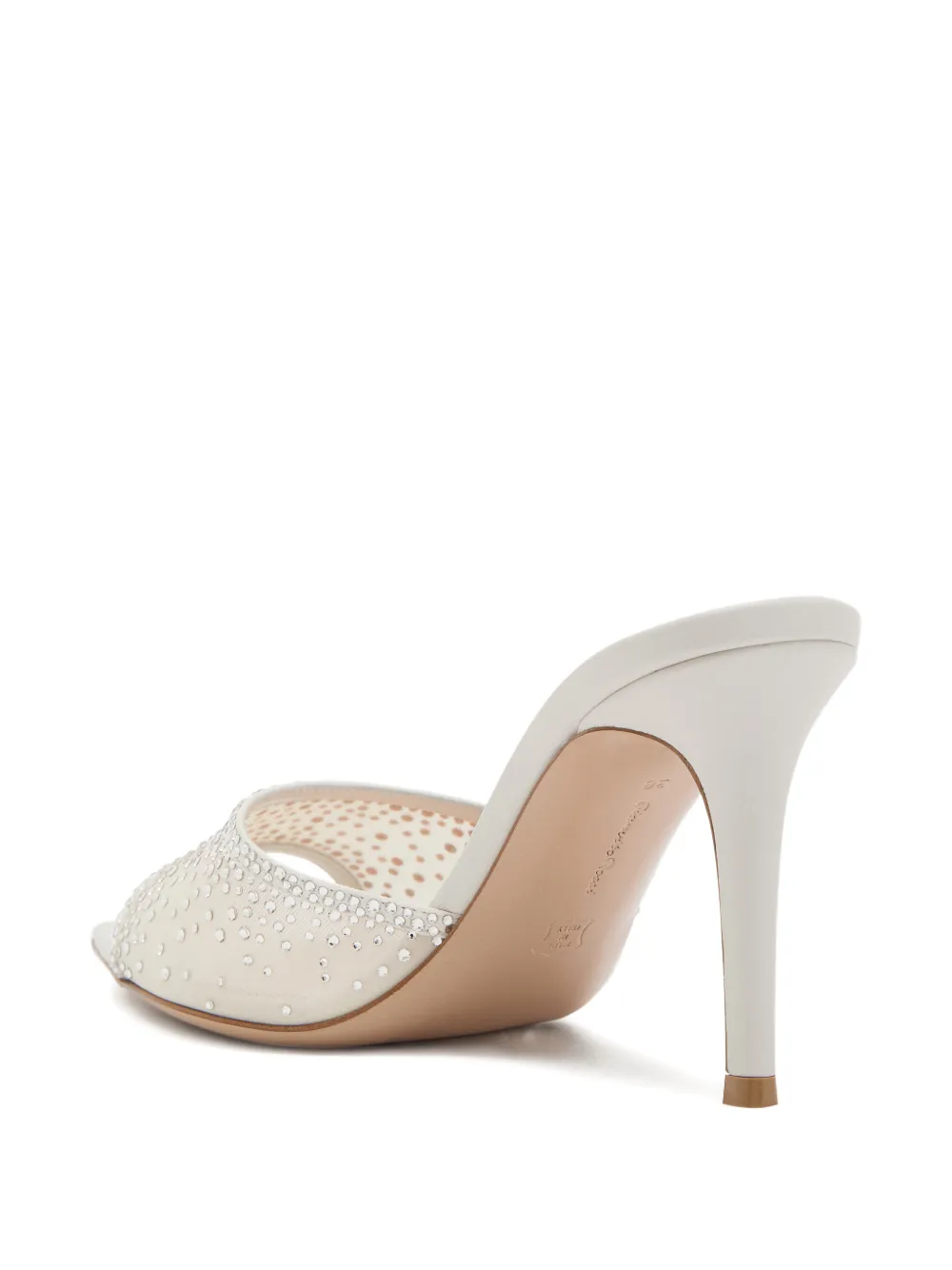 Gianvito Rossi Rania embellished heeled sandals Wit