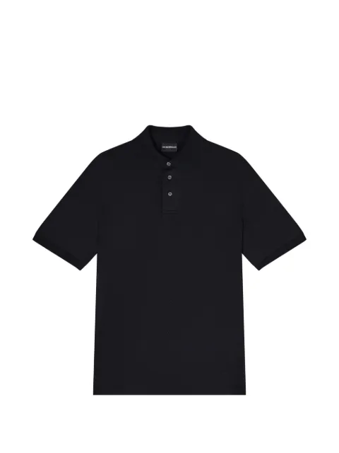 Emporio Armani textured polo shirt
