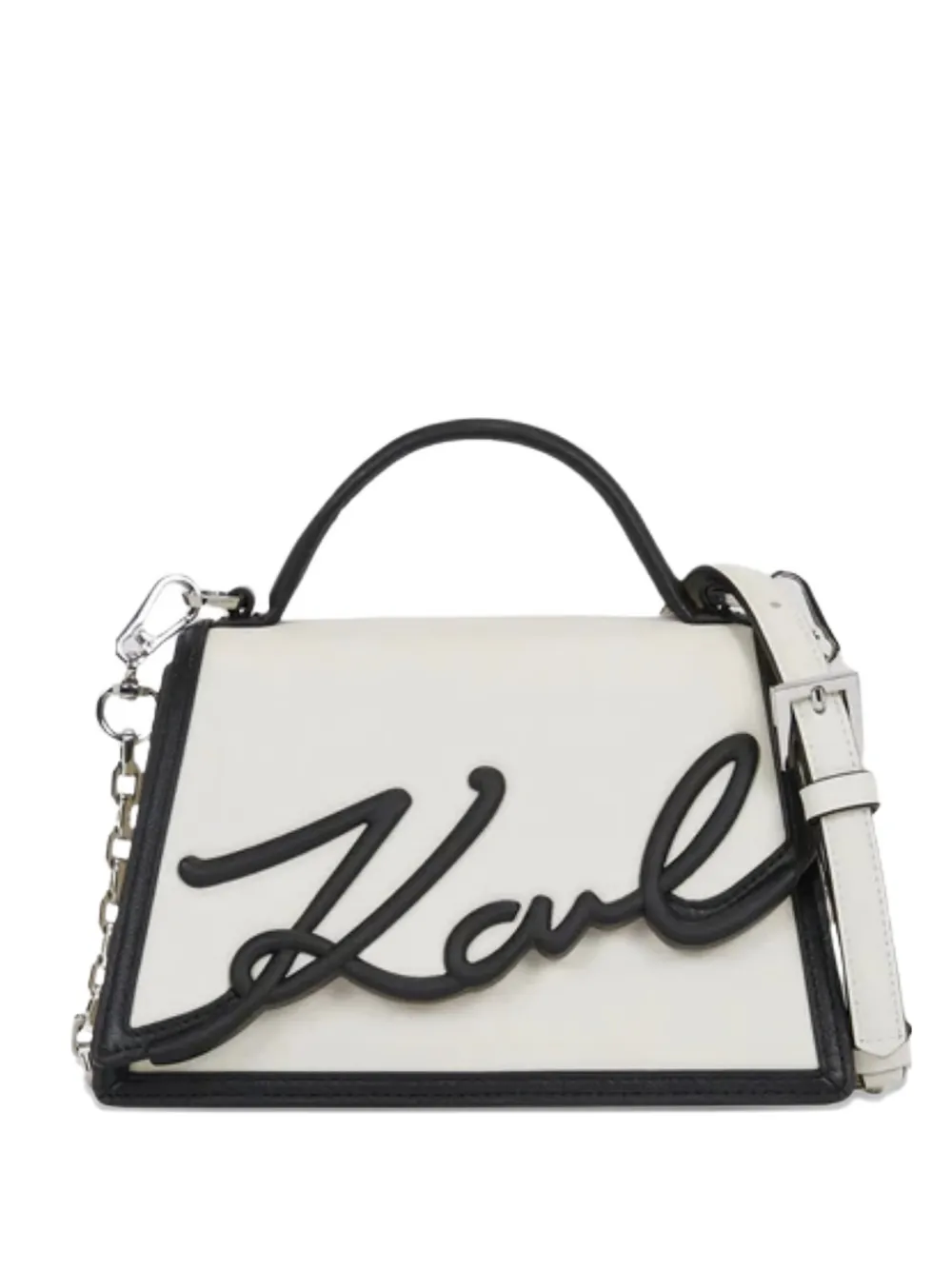 Karl Lagerfeld K/signature top-handle satchel - Bianco