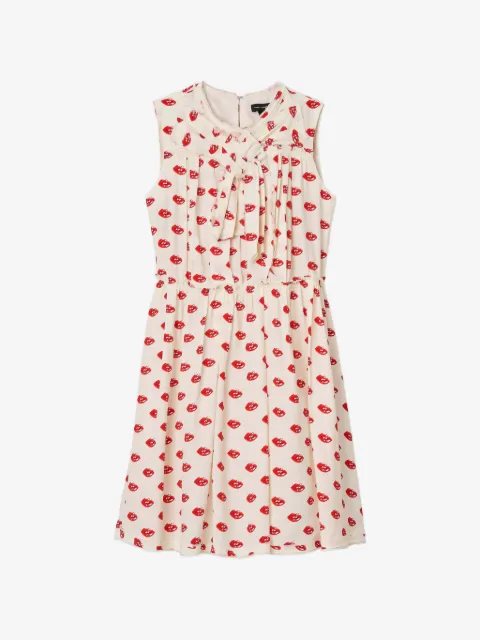 Marc Jacobs lips pleated midi dress