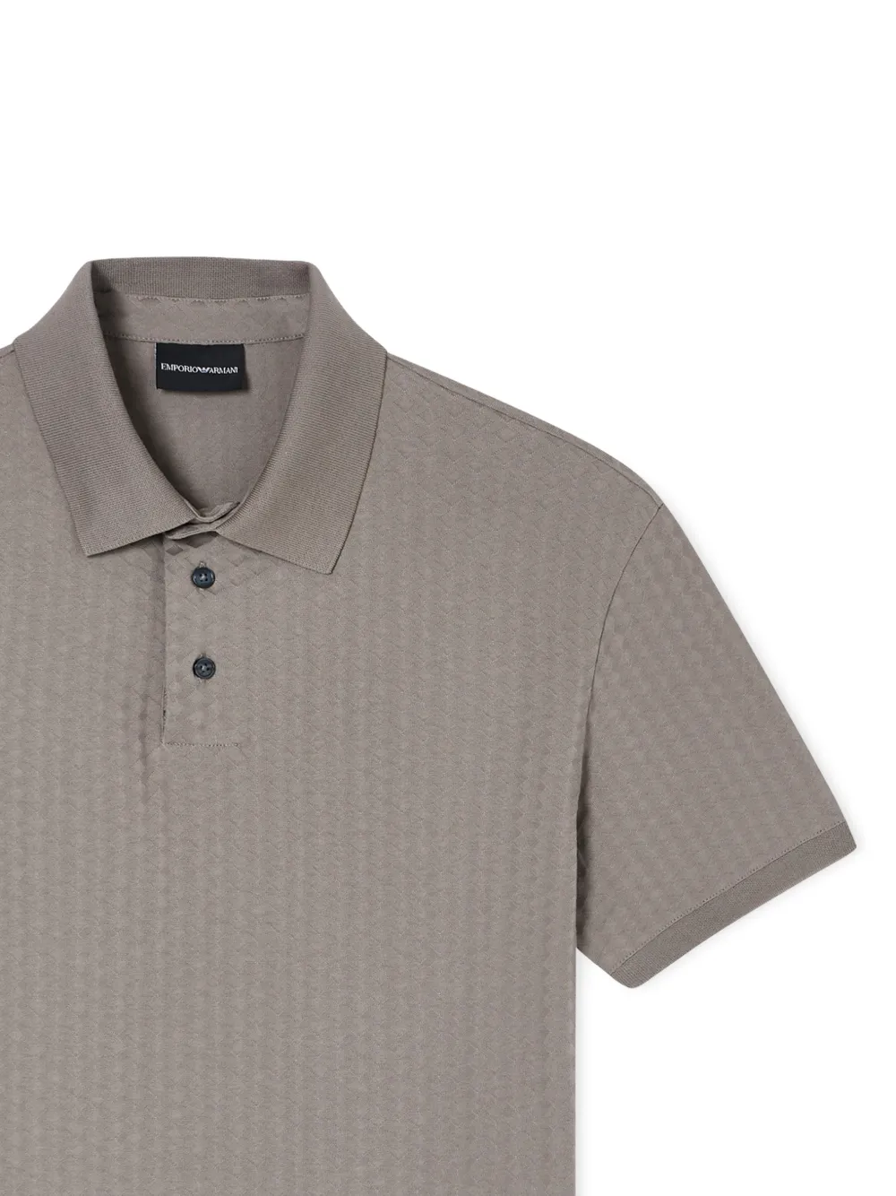 Emporio Armani Poloshirt met textuur Beige