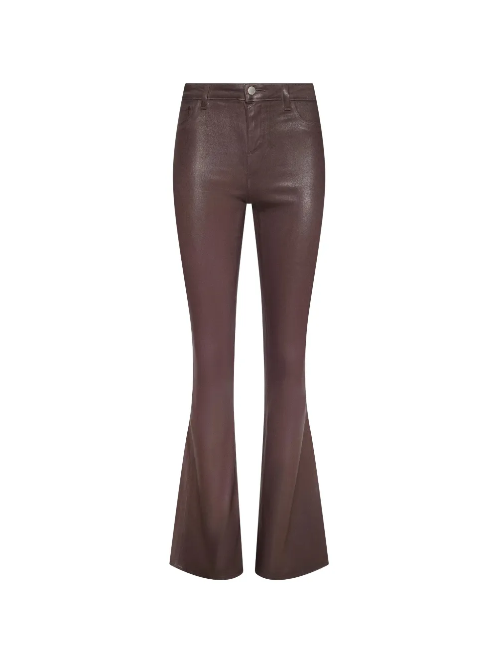 L'Agence Marty high-rise flare denim - Marrone