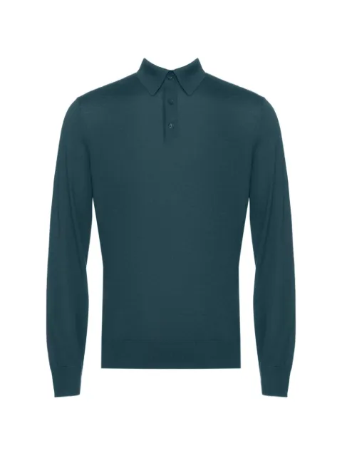 Zegna buttoned knitted polo shirt
