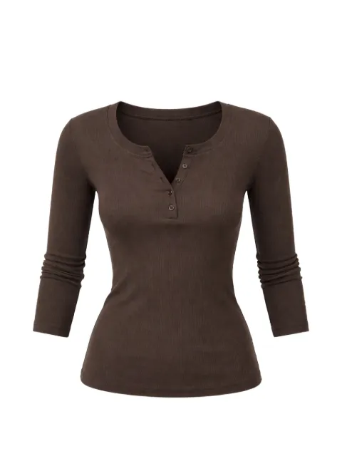 Reformation Jayden long sleeve henley T-shirt