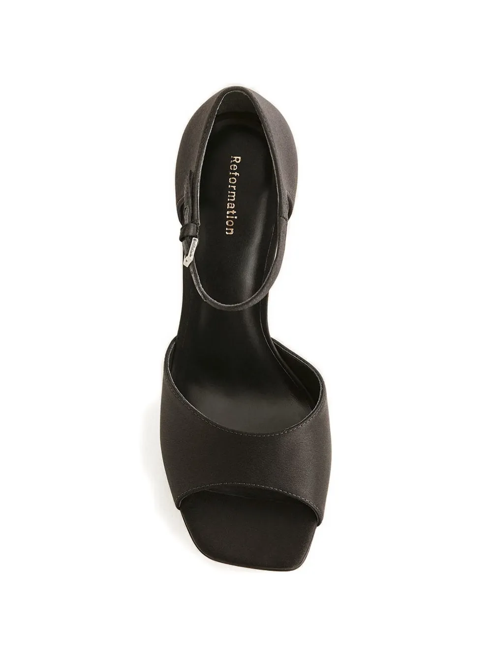  Reformation Gloria Silk Sandals - Black 
