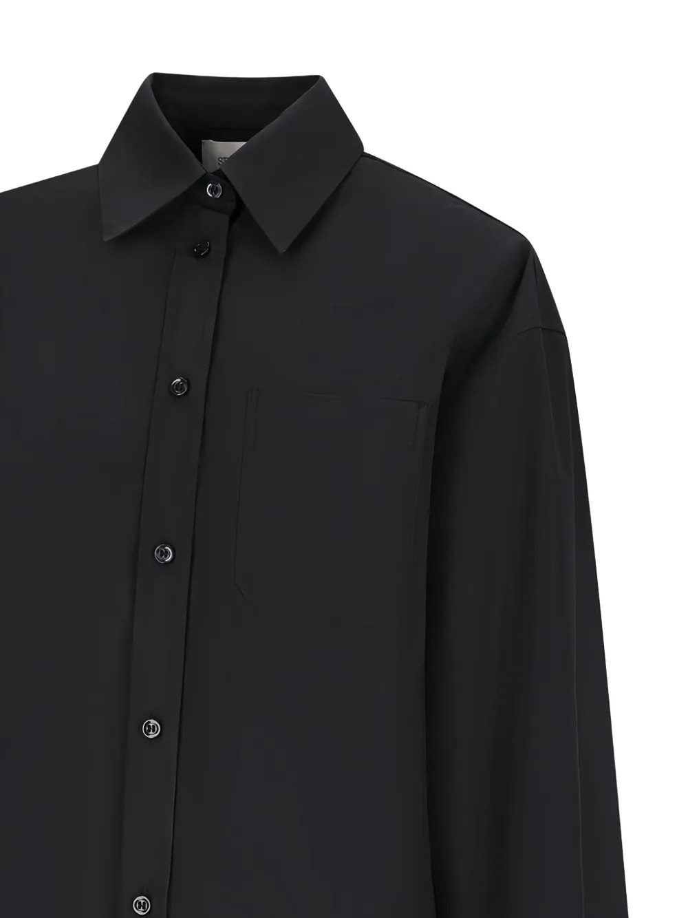  Sportmax Nespola Pleated Shirt - Black 