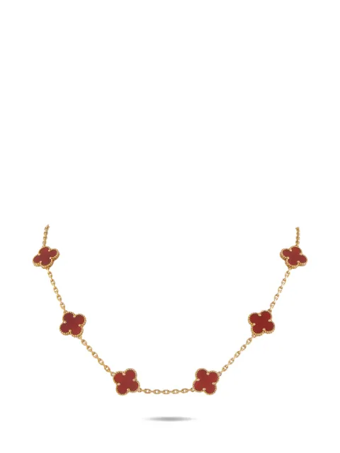 Van Cleef & Arpels Vintage Alhambra carnelian clover necklace