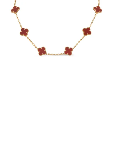 Van Cleef & Arpels Vintage Alhambra carnelian clover necklace