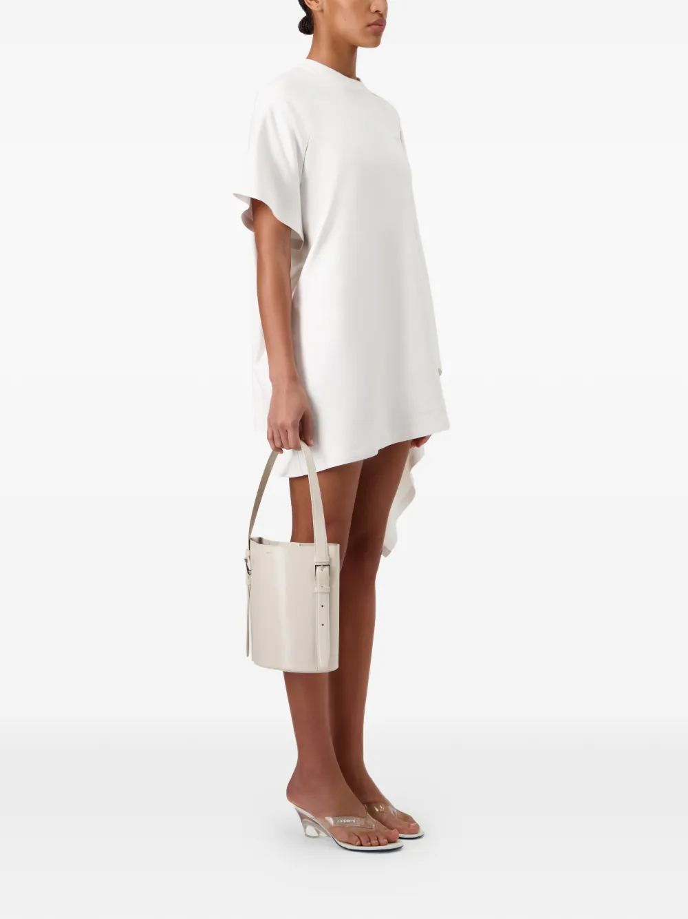  Coperni Asymmetric Mini Dress - White 
