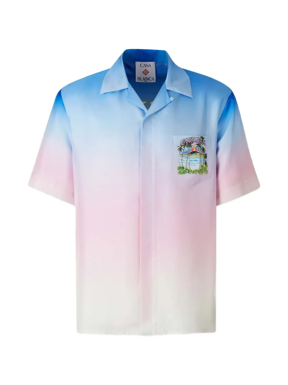 Casablanca printed relaxed-fit shirt - Blu