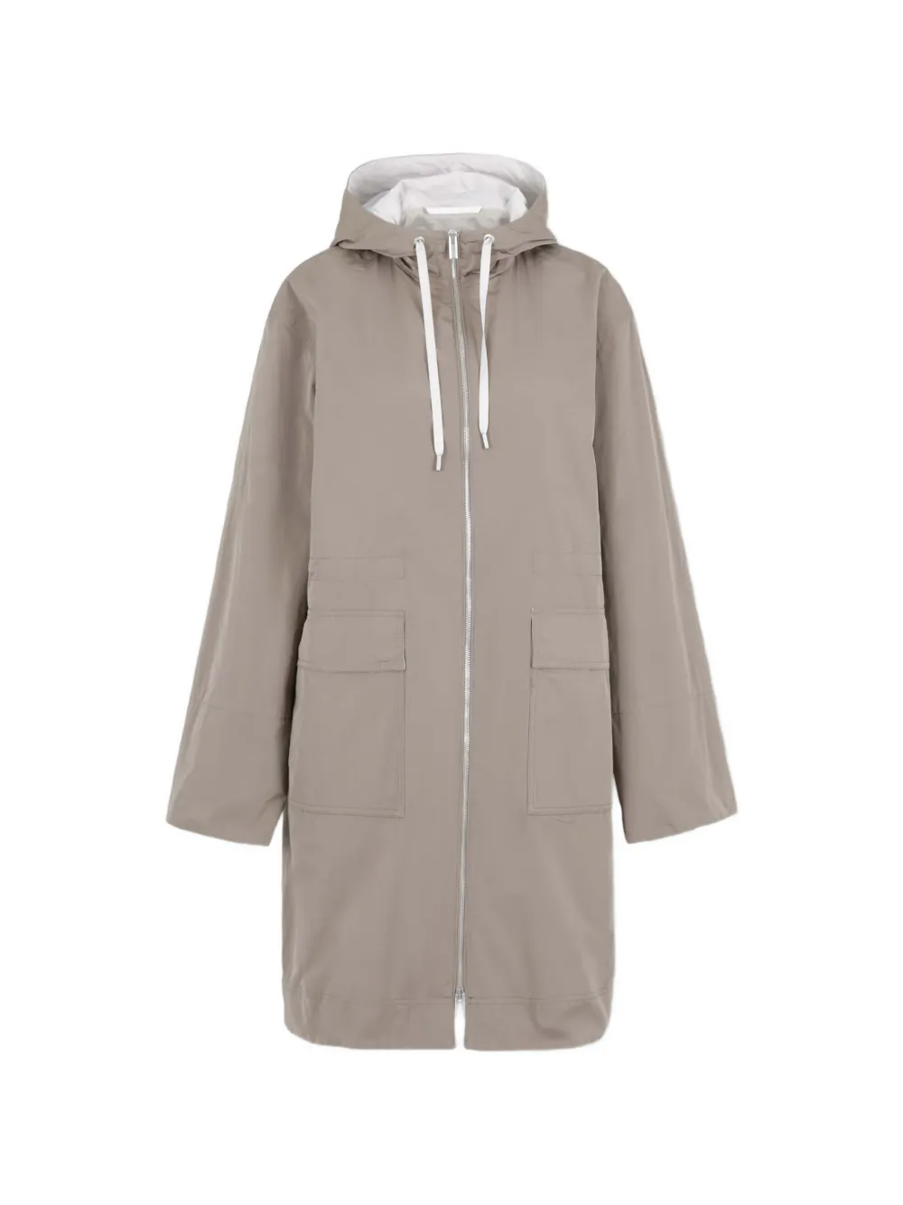 Peserico hooded pocket coat - Toni neutri