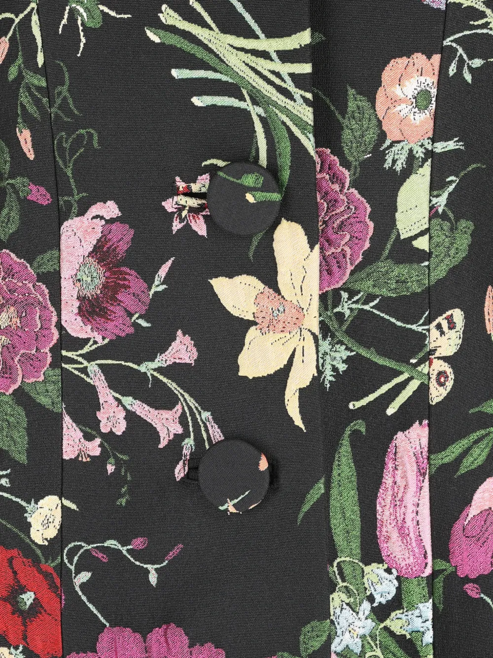  Gucci Flora Coat - Black 