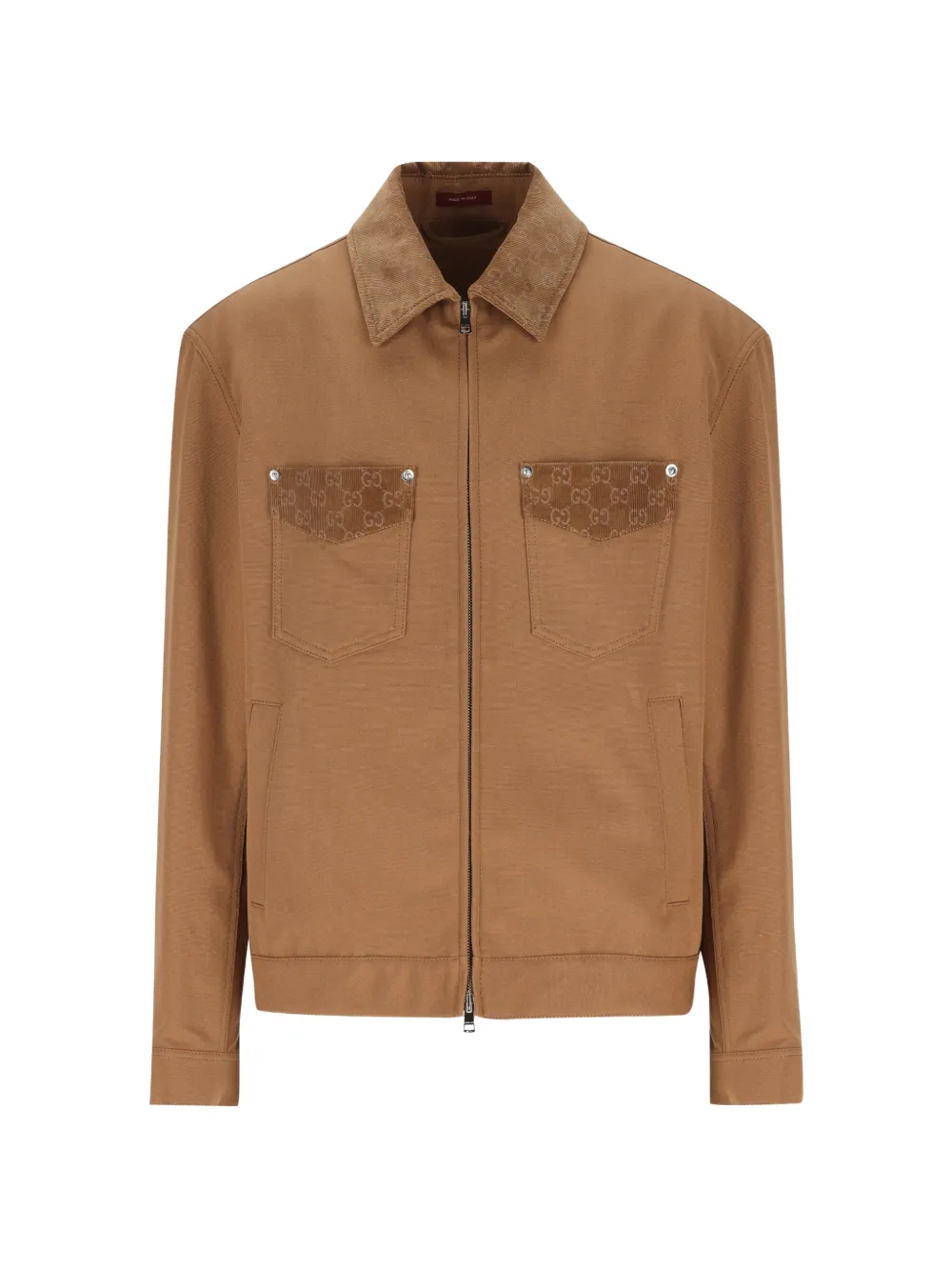 Gucci pocket-details cotton jacket - Brown