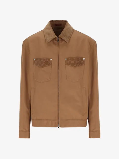 Gucci pocket-details cotton jacket