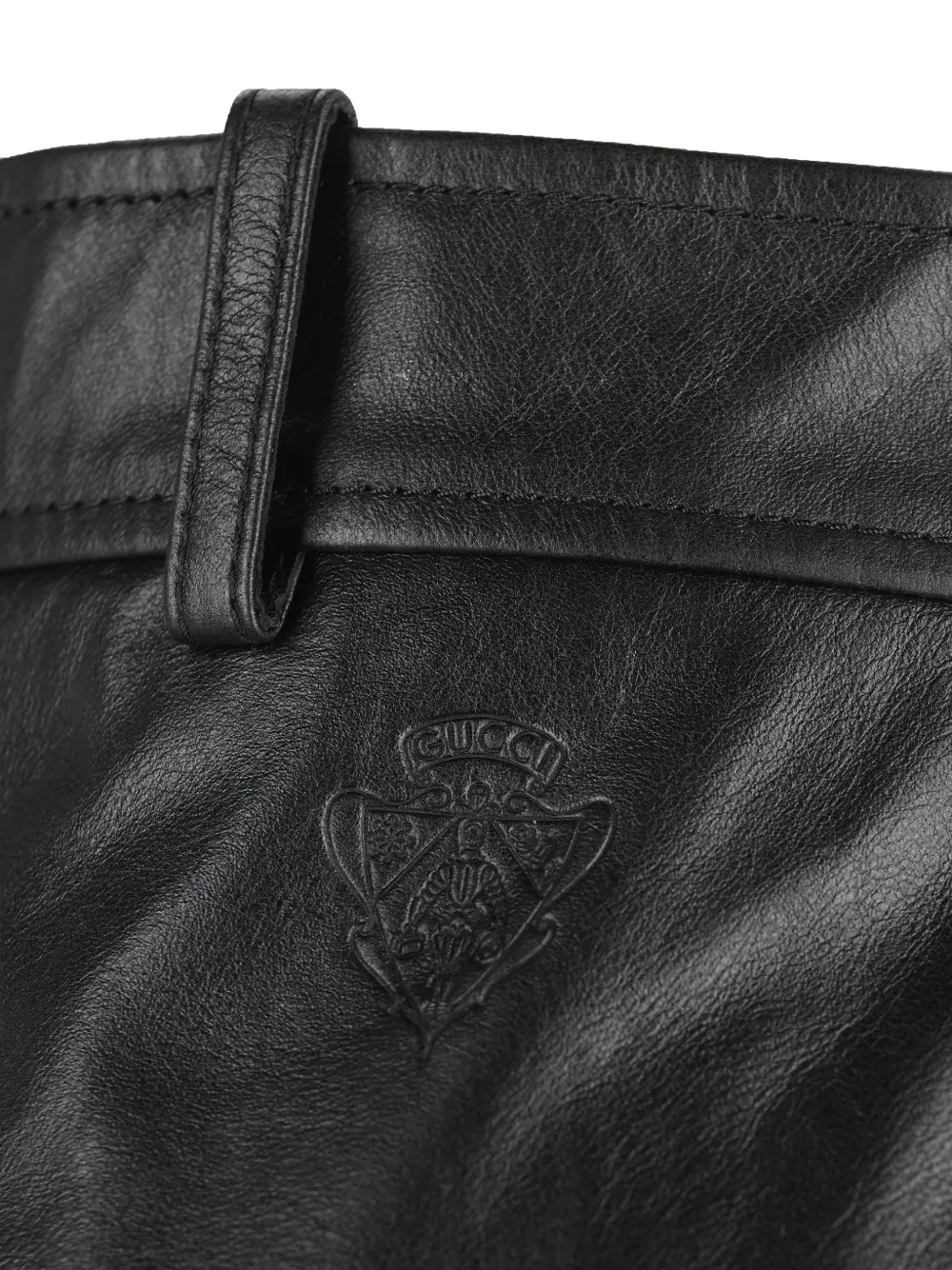 Gucci Leren mini-rok Zwart