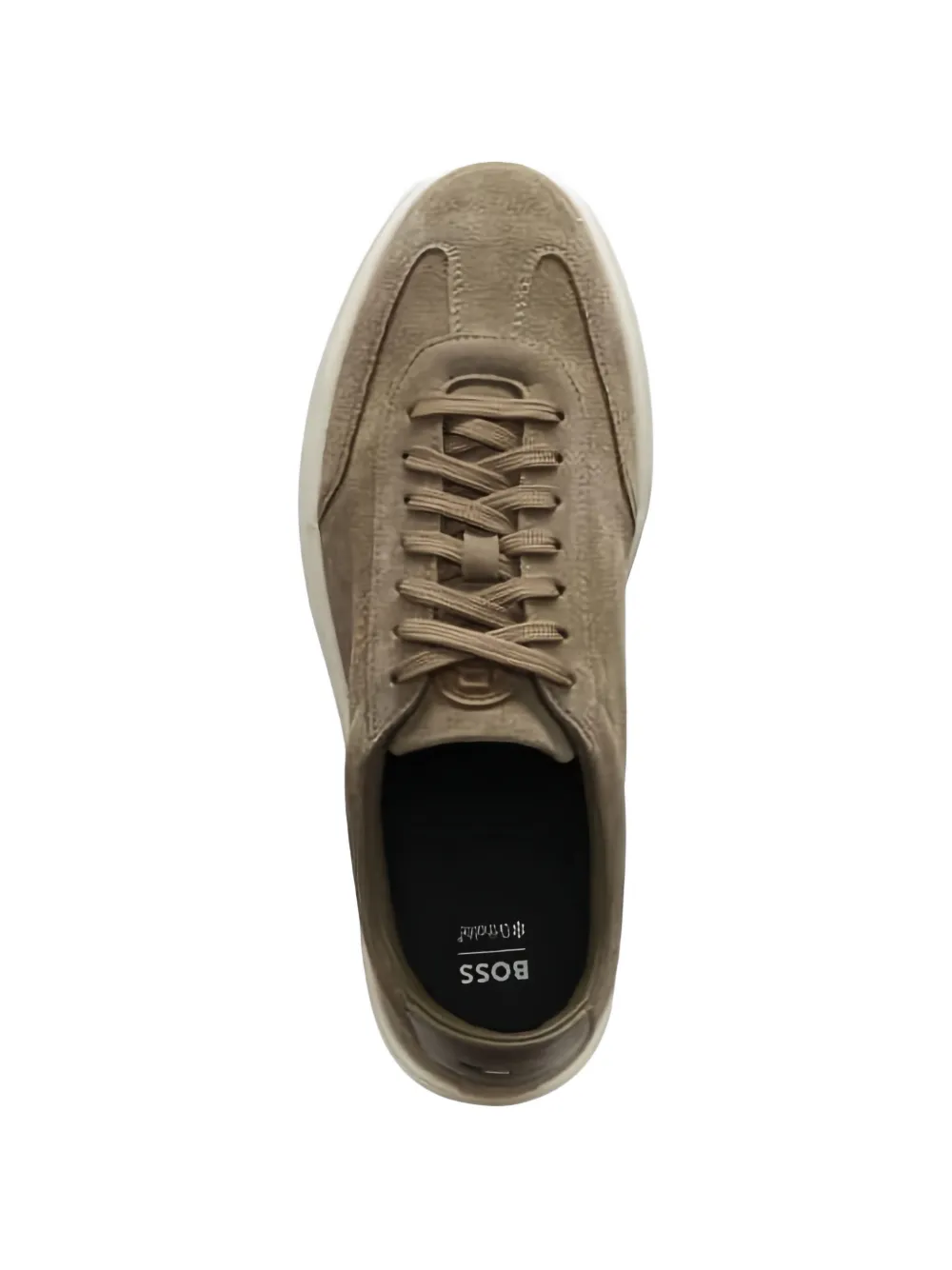 BOSS Kieran Tenn sneakers met ronde neus Bruin