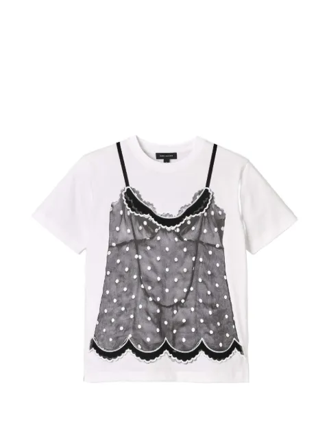 Marc Jacobs trompe L'oeil T-shirt med rund hals
