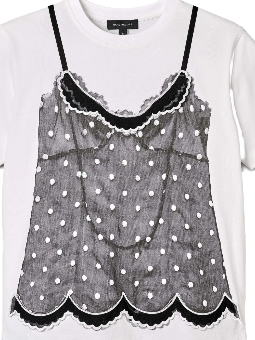  Marc Jacobs Trompe L'oeil Round-neck T-shirt - White 