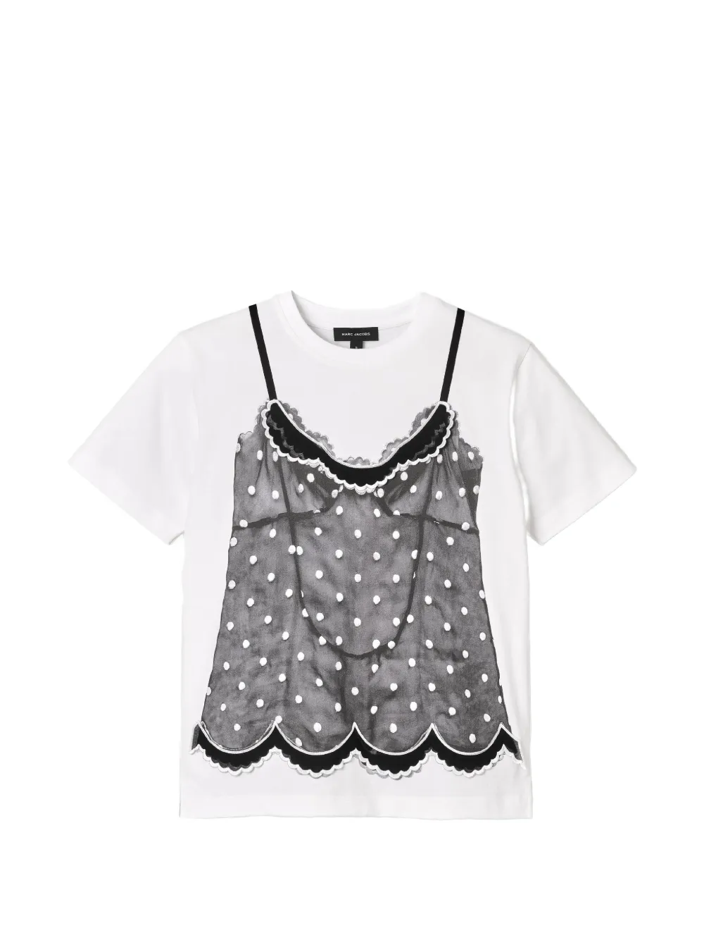 Marc Jacobs Trompe L'oeil T-shirt met ronde hals Wit