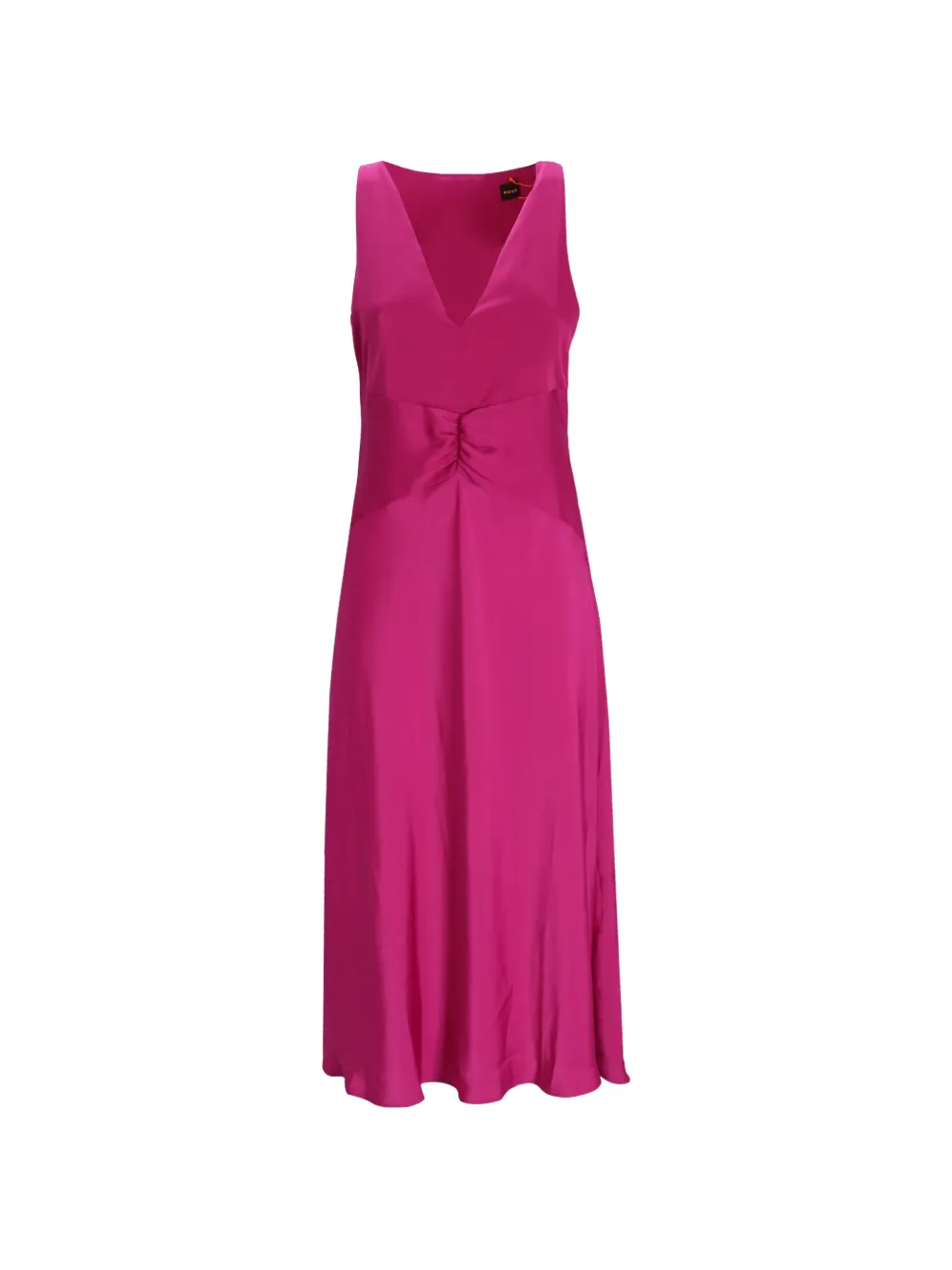 BOSS twisted V-neck A-line midi dress - Rosa