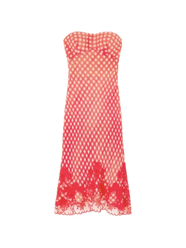 ermanno scervino red dress Hailey Bieber wore Red Ermanno Scervino @Dress New York City August 28, 2023