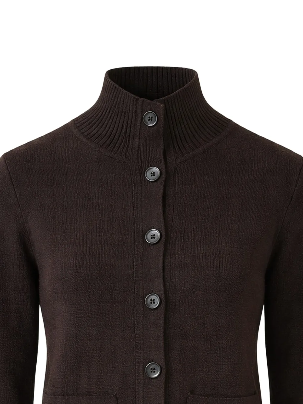  Patrick Assaraf Button Pocket Cardigan - Brown 