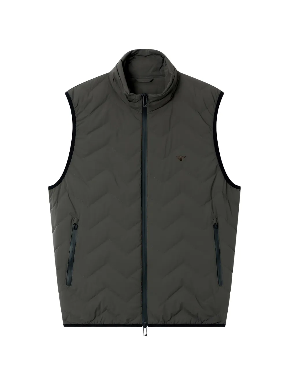 Emporio Armani chevron gilet - Grey
