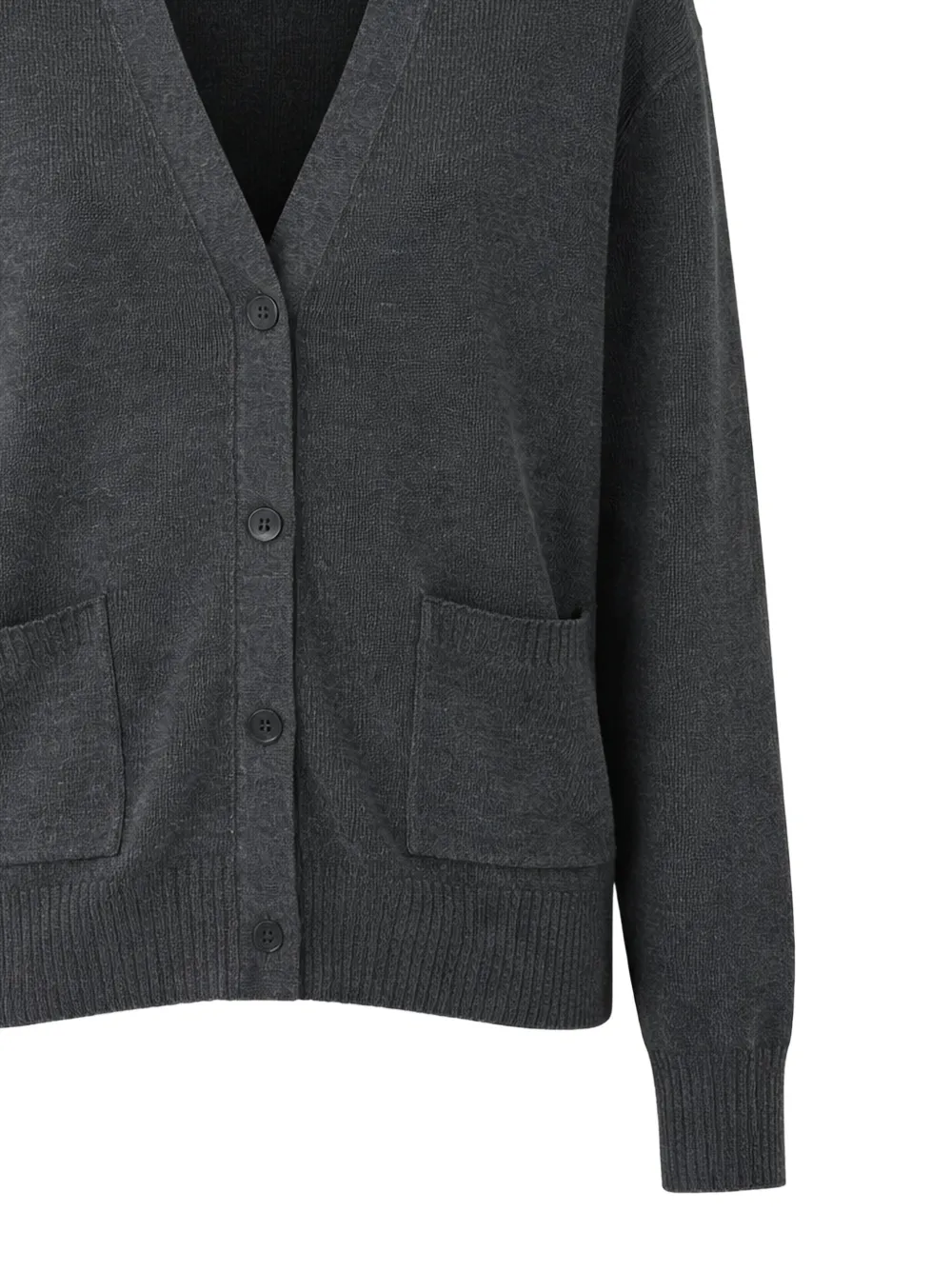  Patrick Assaraf Pocket Button Cardigan - Grey 