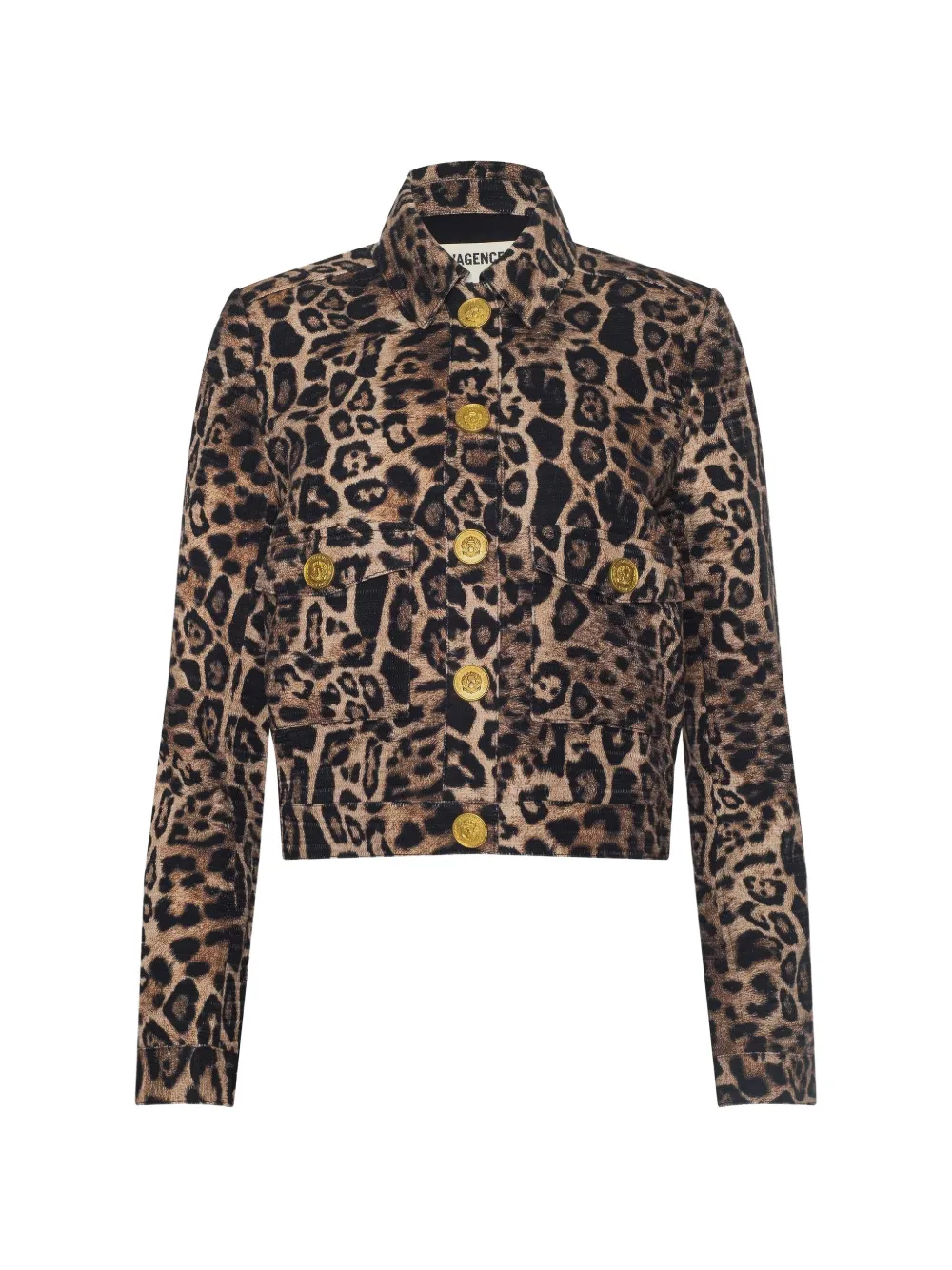 L'Agence animal-print button jacket - Marrone