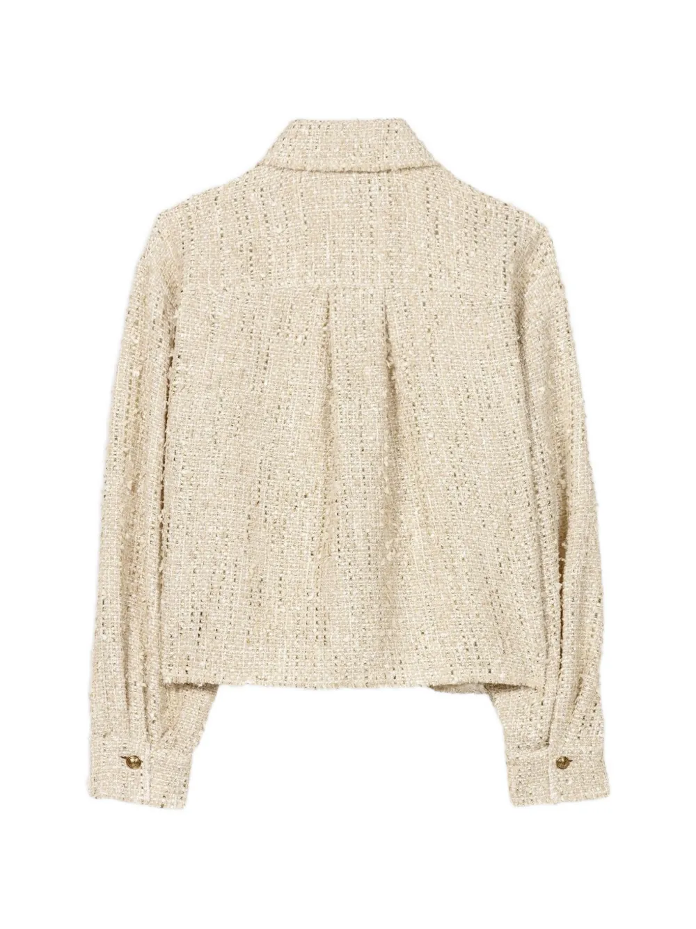  Luisa Cerano Buttoned Tweed Overshirt - Neutrals 