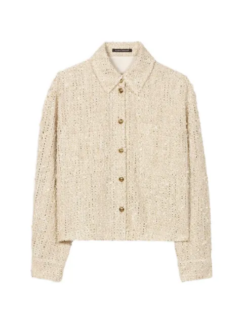 Luisa Cerano buttoned tweed overshirt