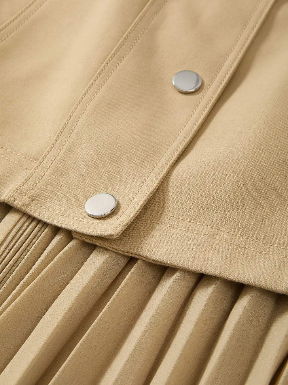  Veronica Beard Patricka Pleated Midi Skirt - Neutrals 