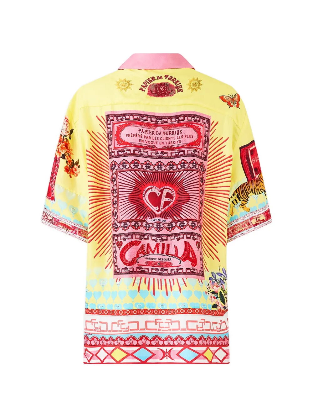  Camilla Pocket Collage Oversized Shirt - Yellow 